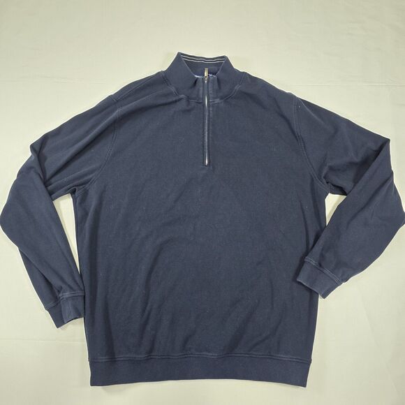 Footjoy Men's Blue Quarter Zip Pullover Shirt Performance Stretch Size 2XL - Picture 1 of 9